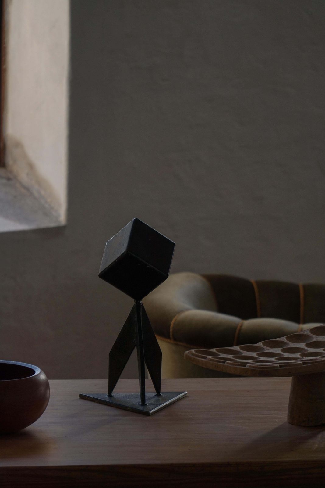 Mid 20th Century, Decorative Abstract Scandinavian Metal Sculpture, Circa 1950s photo vintage