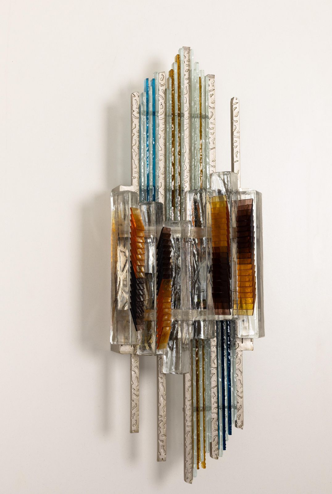 Brutalist Mid Century Wall Sconce By Albano Poli For Poliarte, 1970s photo vinterior