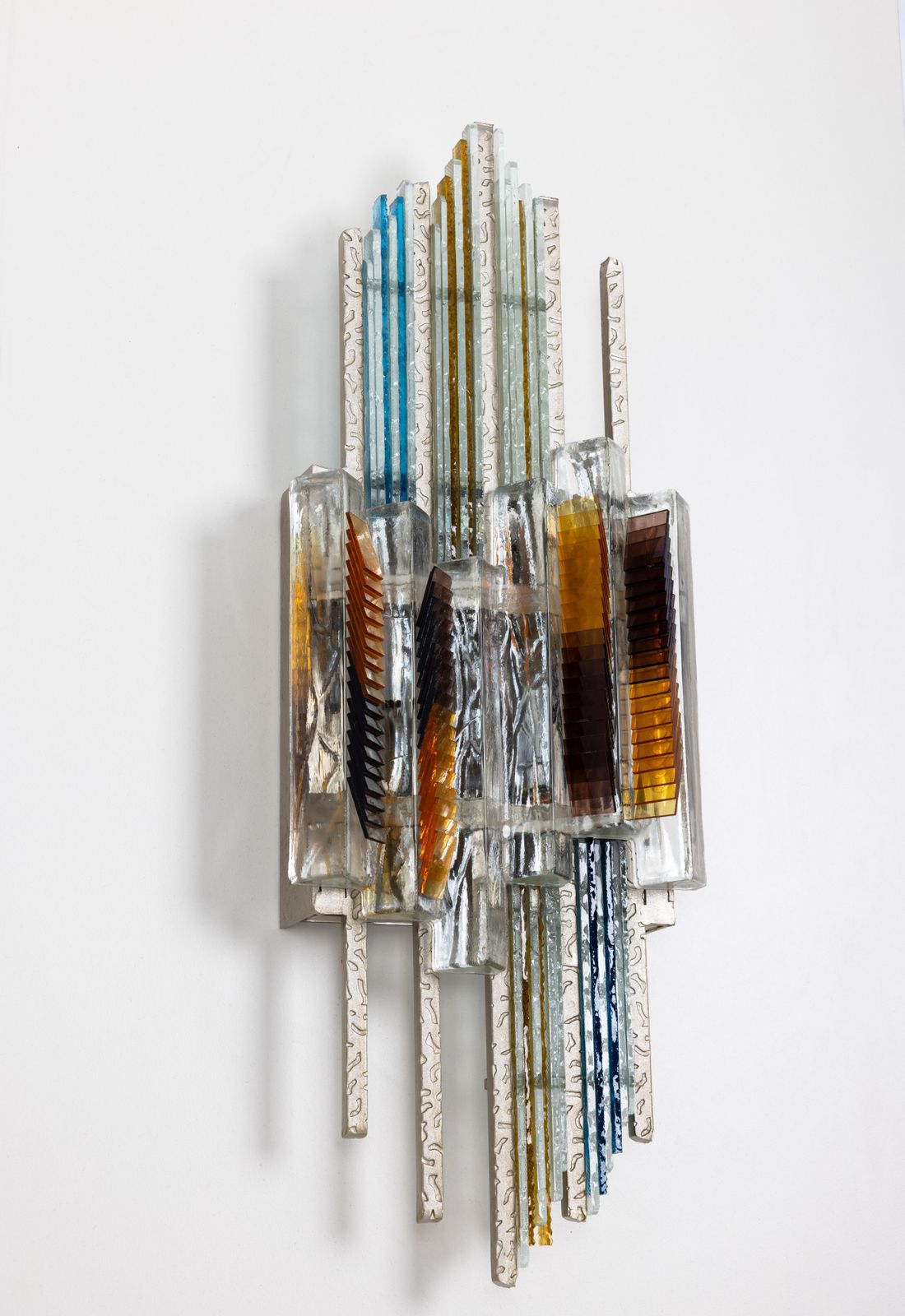 Brutalist Mid Century Wall Sconce By Albano Poli For Poliarte, 1970s photo buy