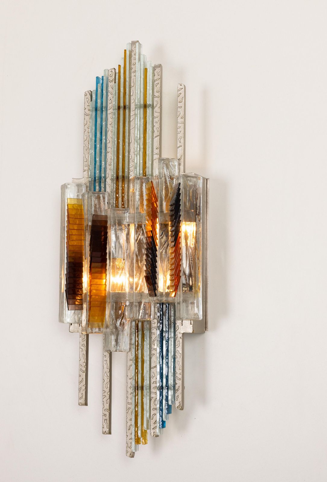 photo furniture Brutalist Mid Century Wall Sconce By Albano Poli For Poliarte, 1970s