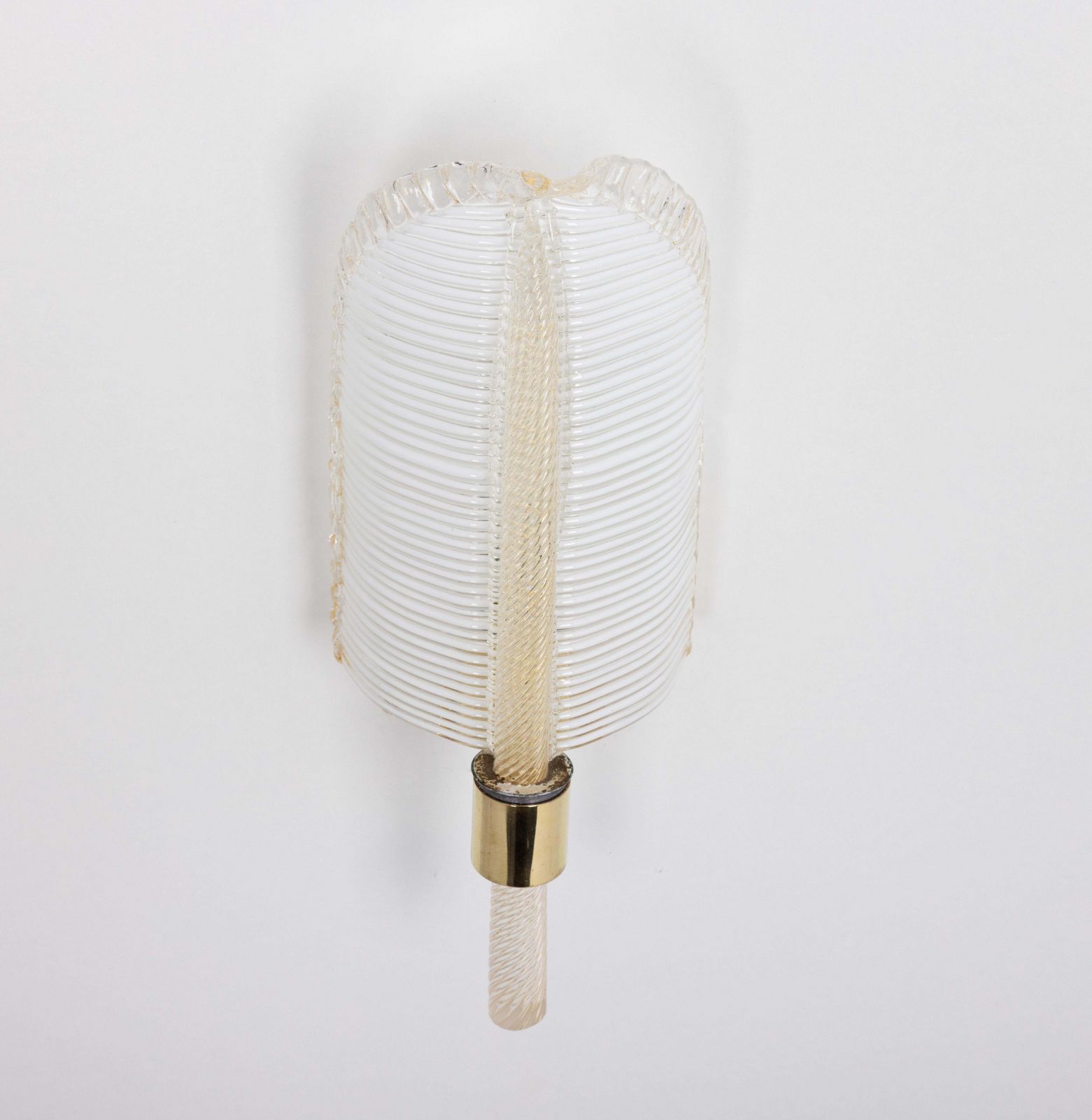 Pair Of Murano Glass Wall Sconces By Barovier & Toso, Italy, 1970s photo buy