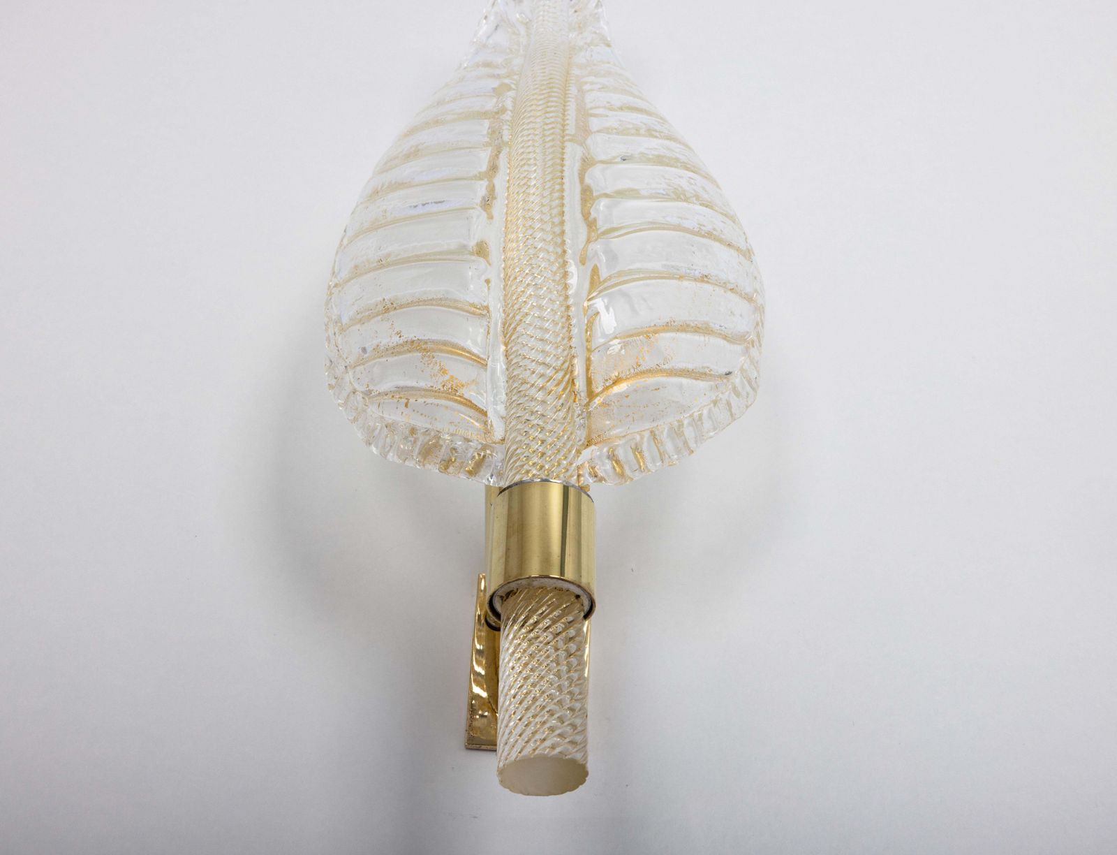 Pair Of Murano Glass Wall Sconces By Barovier & Toso, Italy, 1970s photo vintage