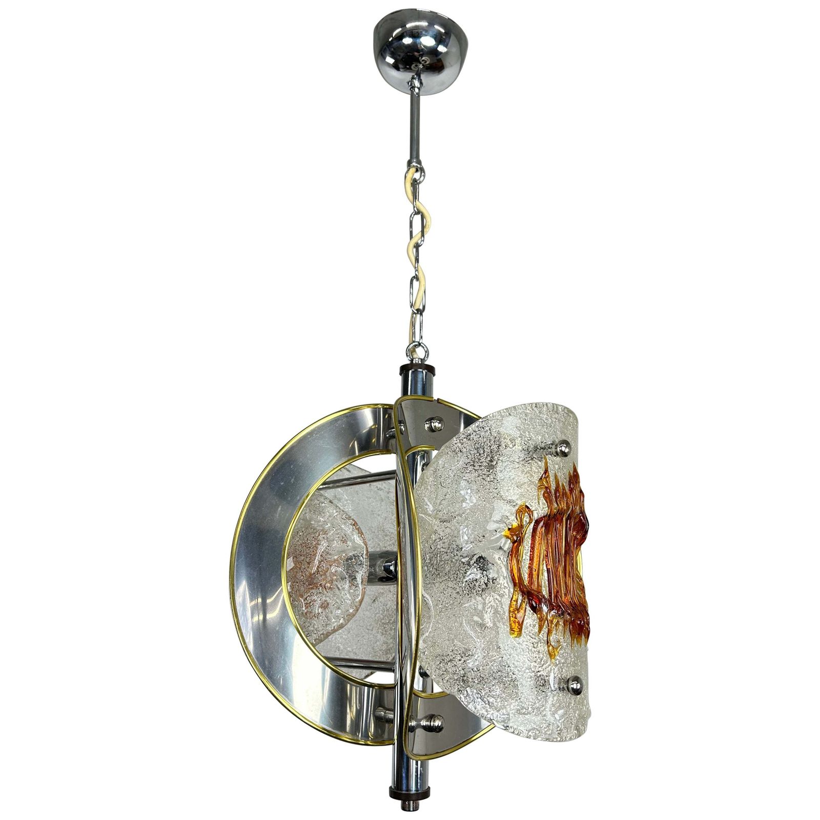 Mid Century Modern Hanging Lamp By Toni Zuccheri For Veart
