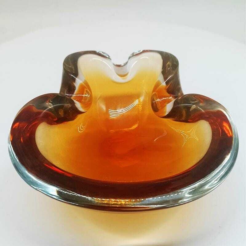 1960s Ashtray Or Catch All In Murano Glass By Flavio Poli For Seguso. Made In Italy. photo buy