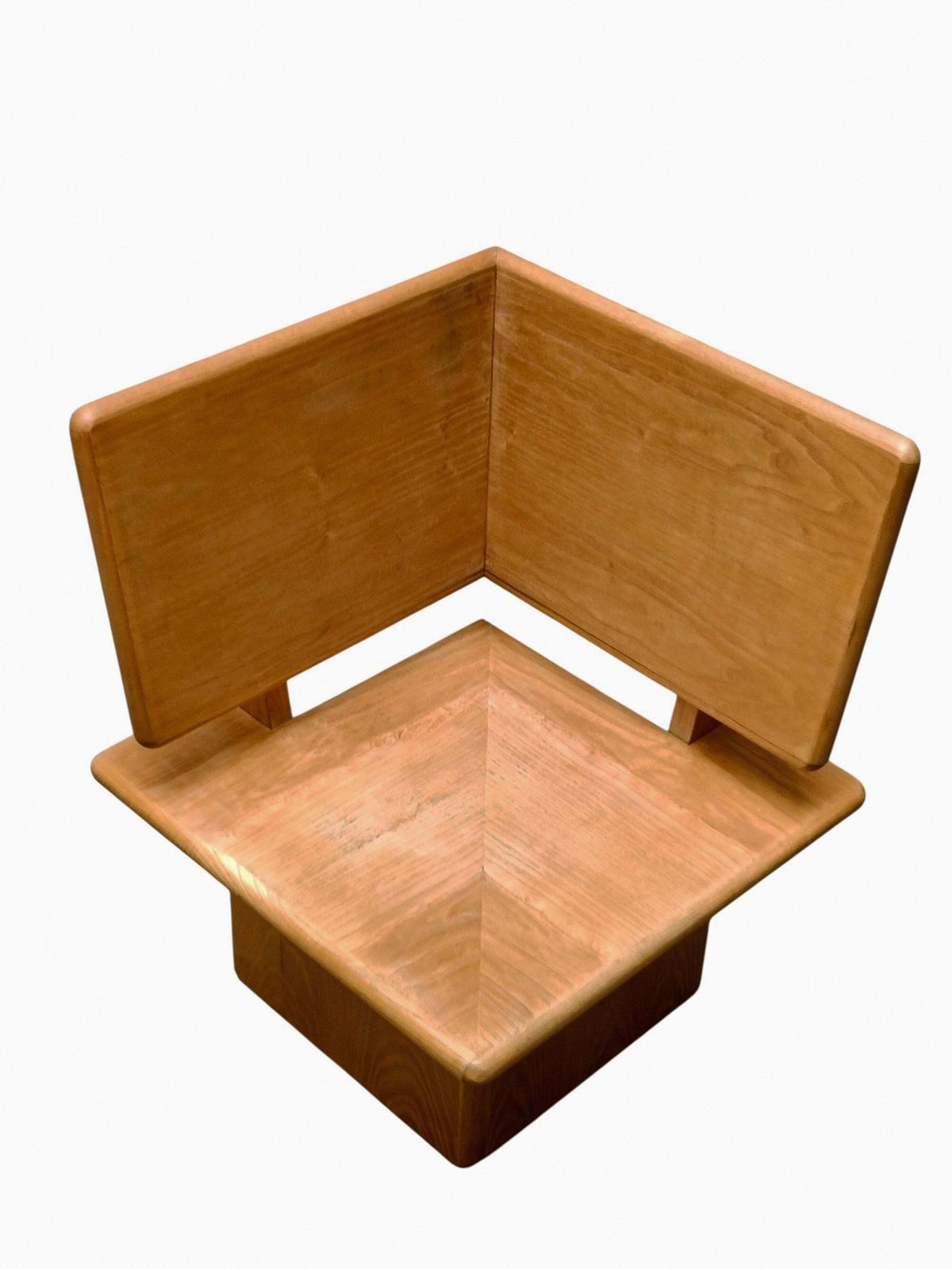 Single Oak Wood Chair Or Bench, Italy 1980s photo Furniture