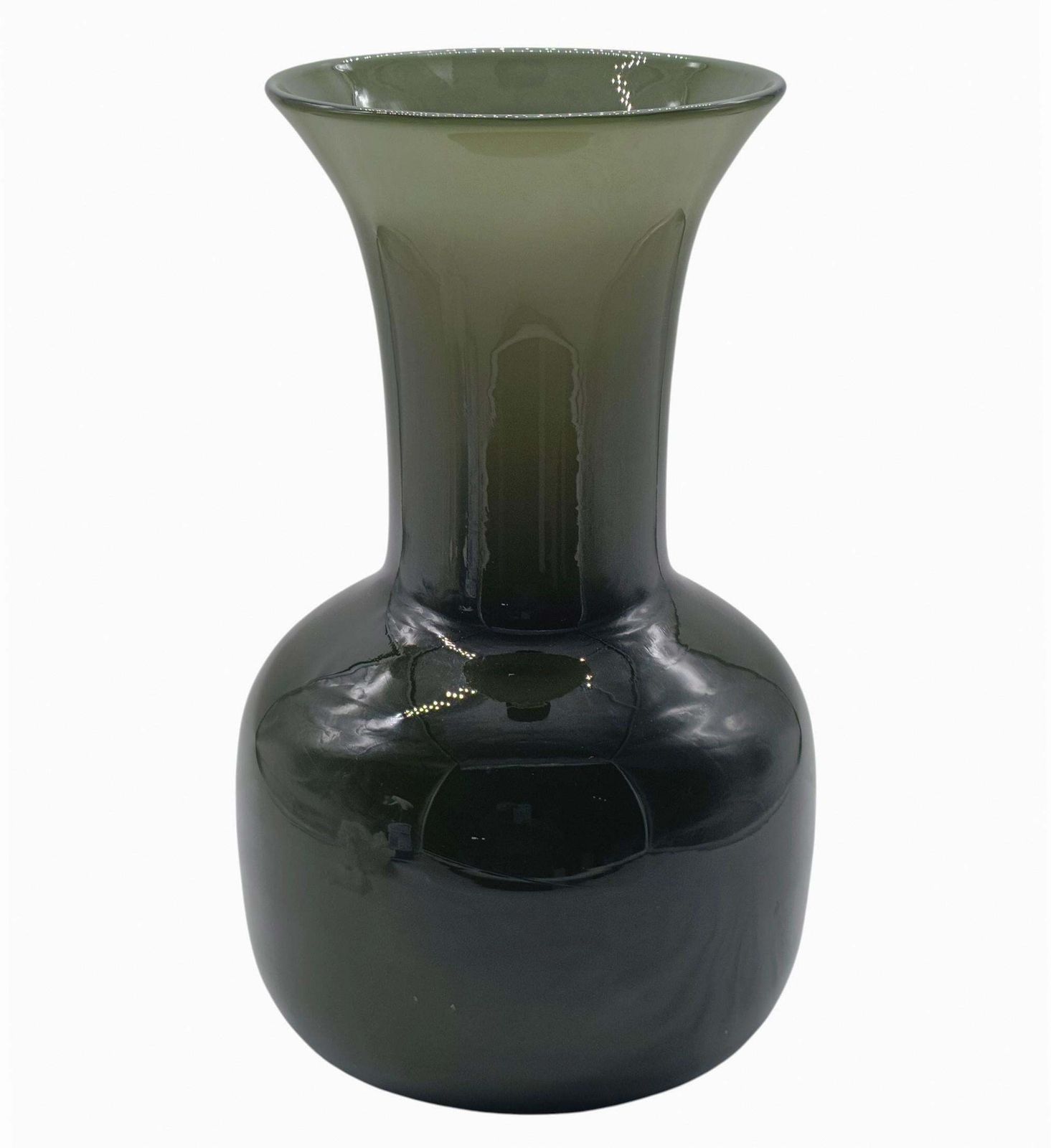 Petroleum Green Murano Glass Vase, Italy 1980s photo furniture