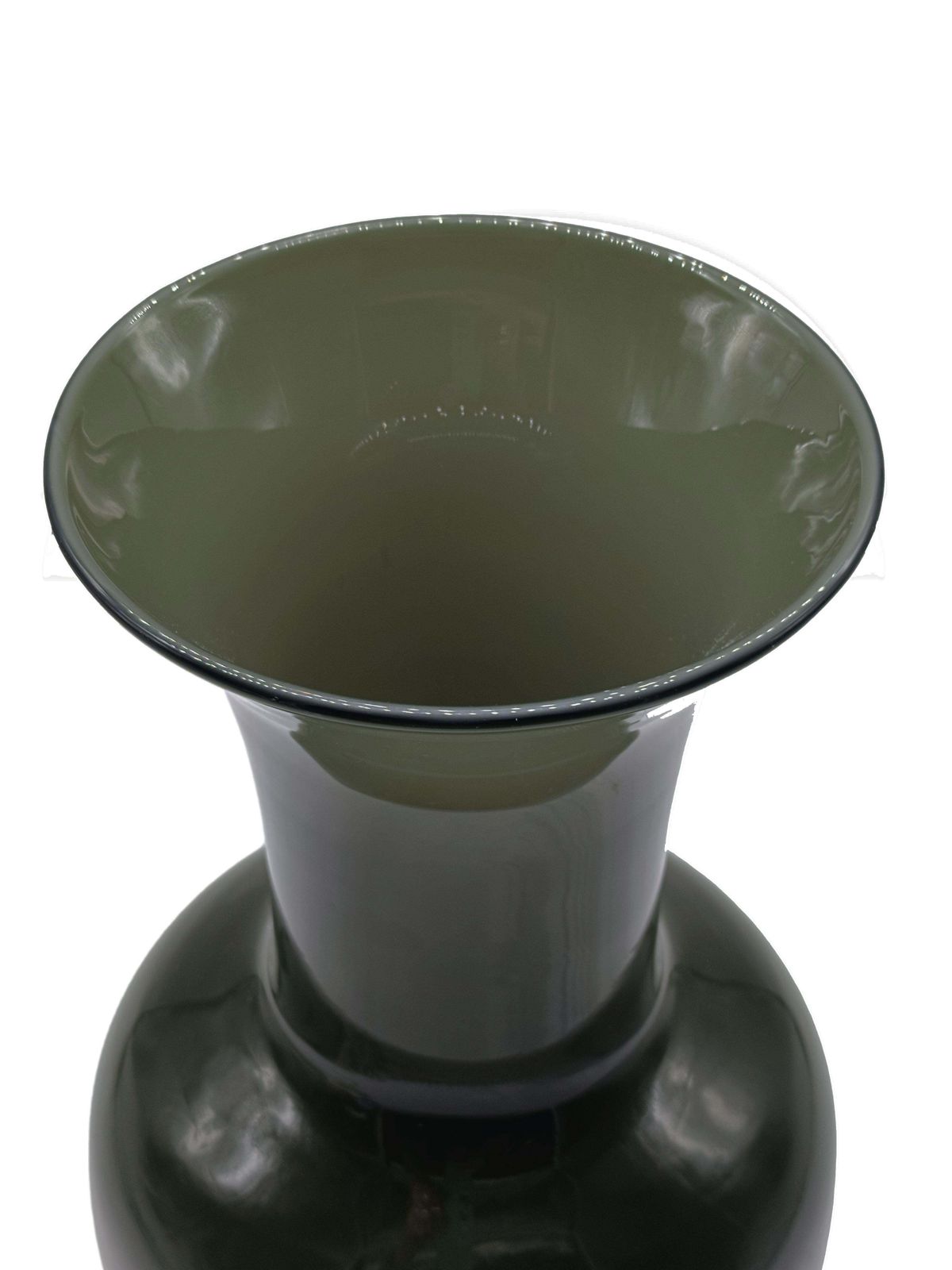 Petroleum Green Murano Glass Vase, Italy 1980s photo Home Decor