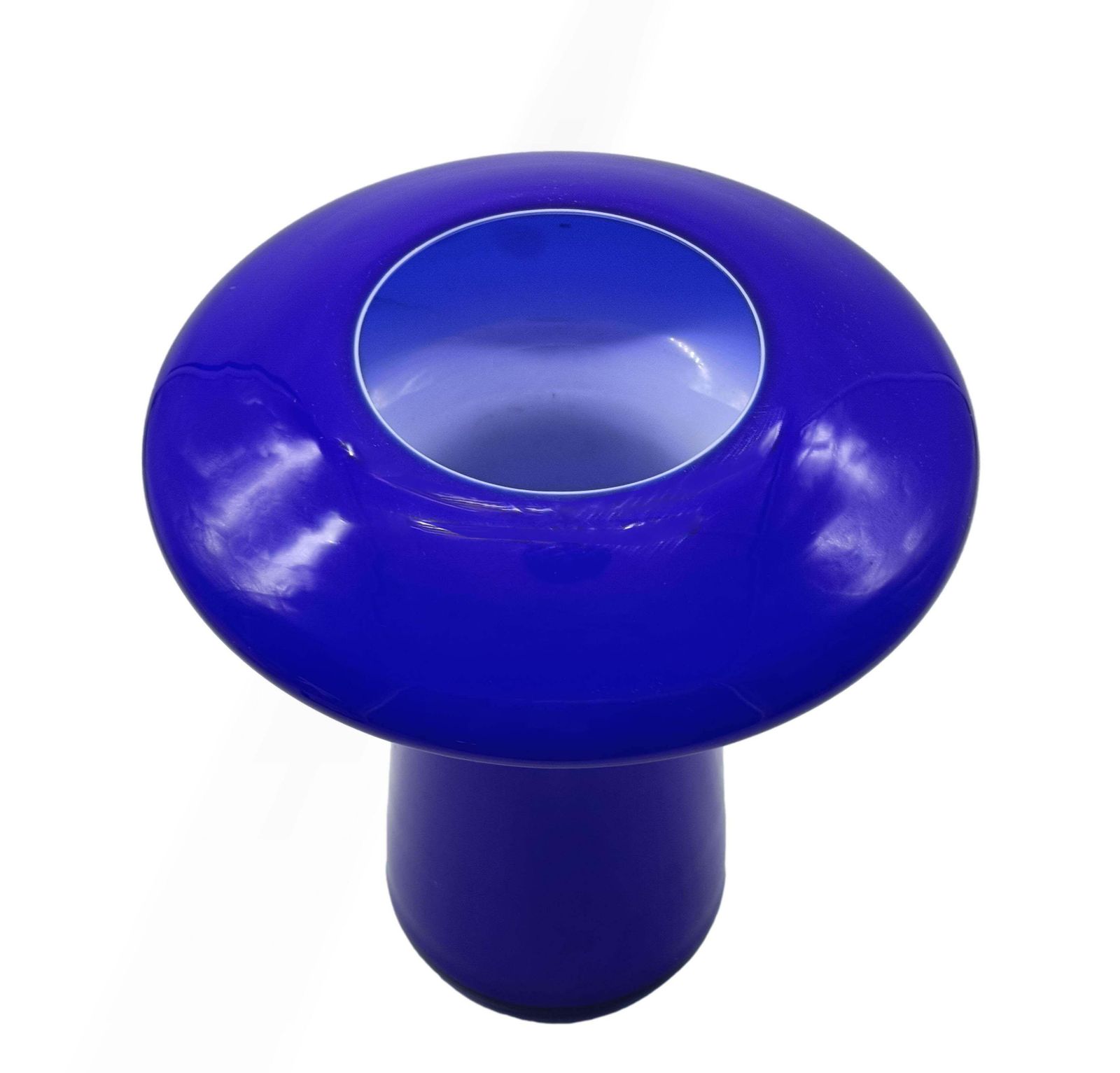 Angelo Mangiarotti For Knoll International Cobalt Blue Glass Vase, Italy 196 photo for sale