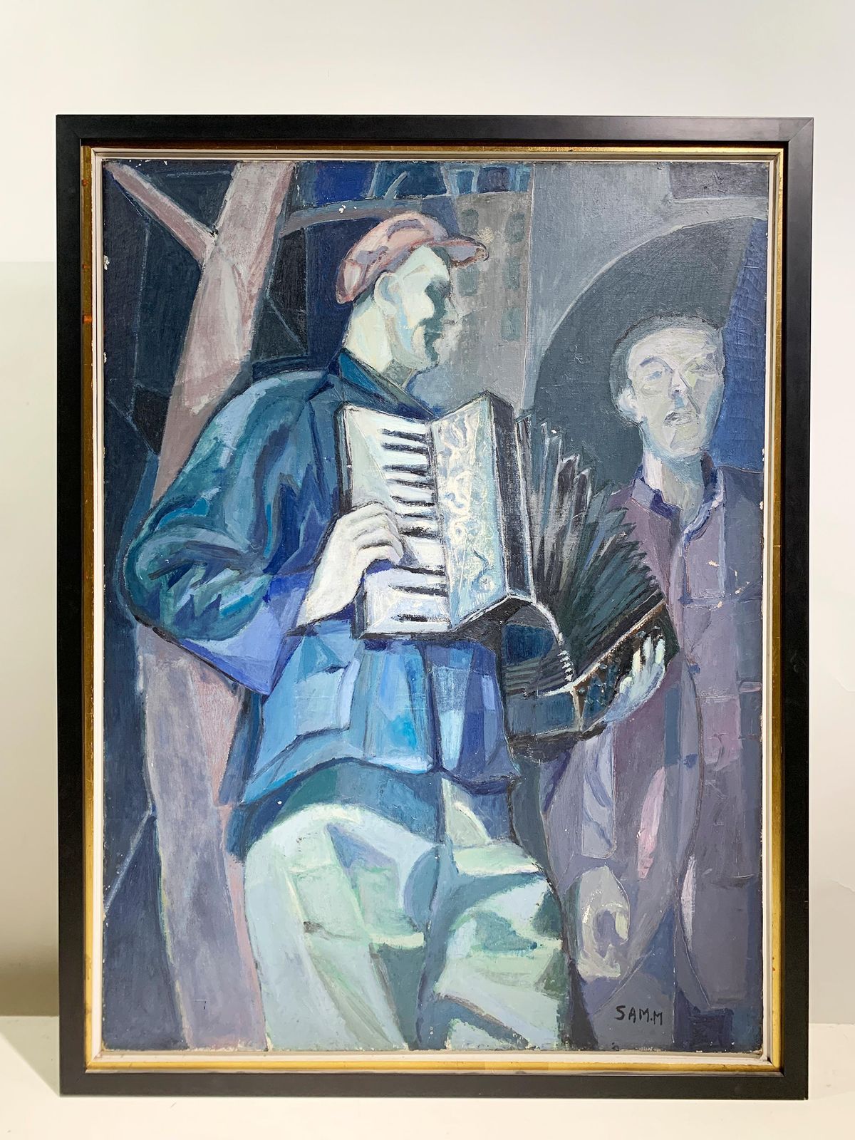 "Nocturne" Painting, Mid Century School Of Paris Signed By Samuel Mandelbaum photo furniture