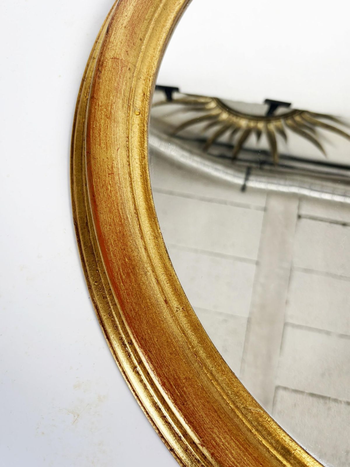 Oval Gilded Wood Mirror, 20th Century, France photo Home Decor