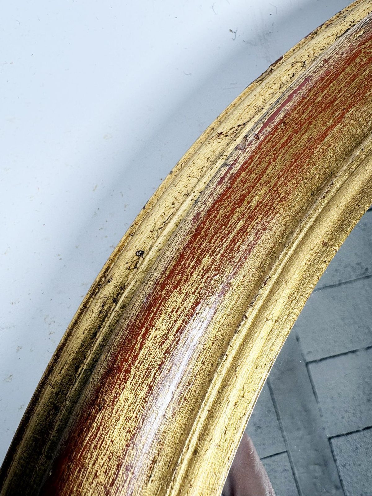 Oval Gilded Wood Mirror, 20th Century, France photo 480.0