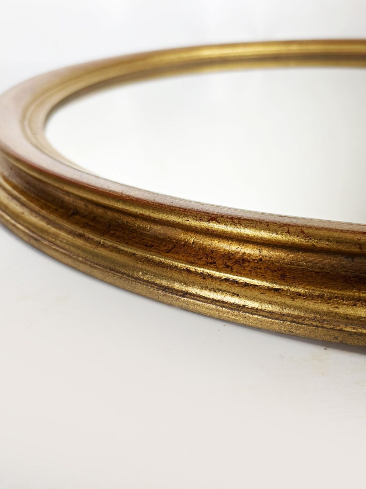 Oval Gilded Wood Mirror, 20th Century, France photo buy