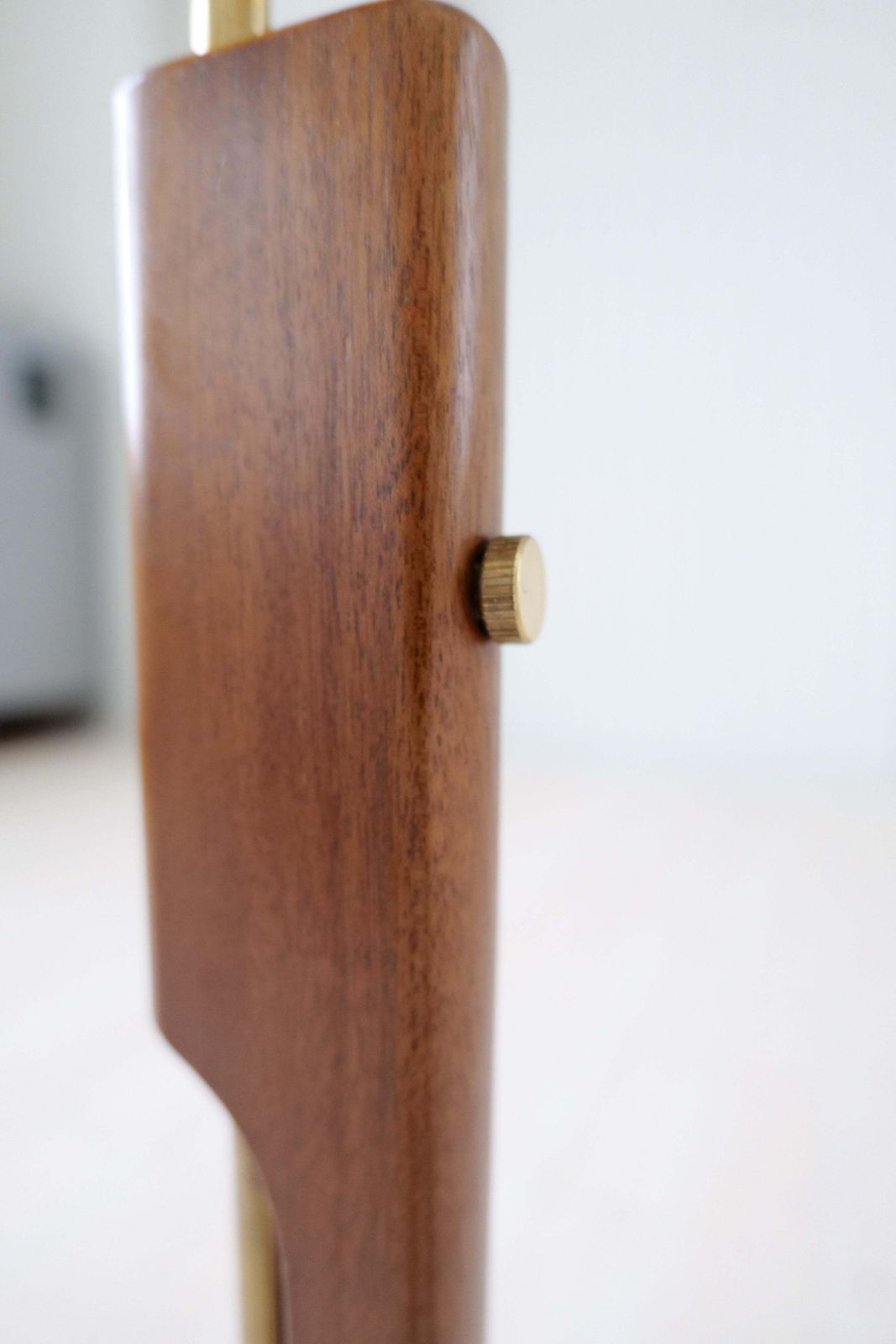Midcentury Modern Floor Lamp, Teak And Brass Bergboms, Sweden, 1960s photo vinterior