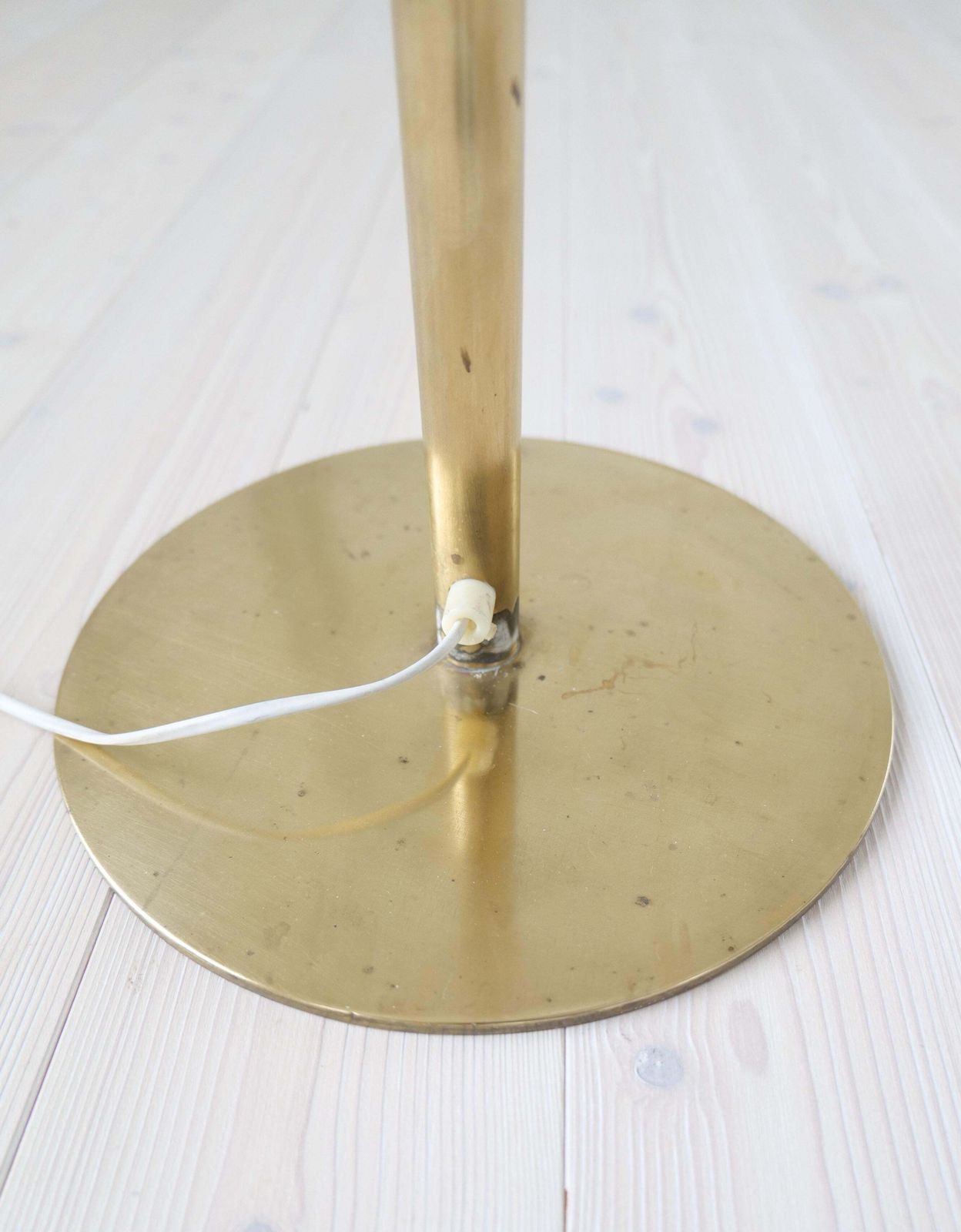 Mid Century Modern Sculptural Brass Floor Lamps Luxus, Sweden, 1970s photo vinterior