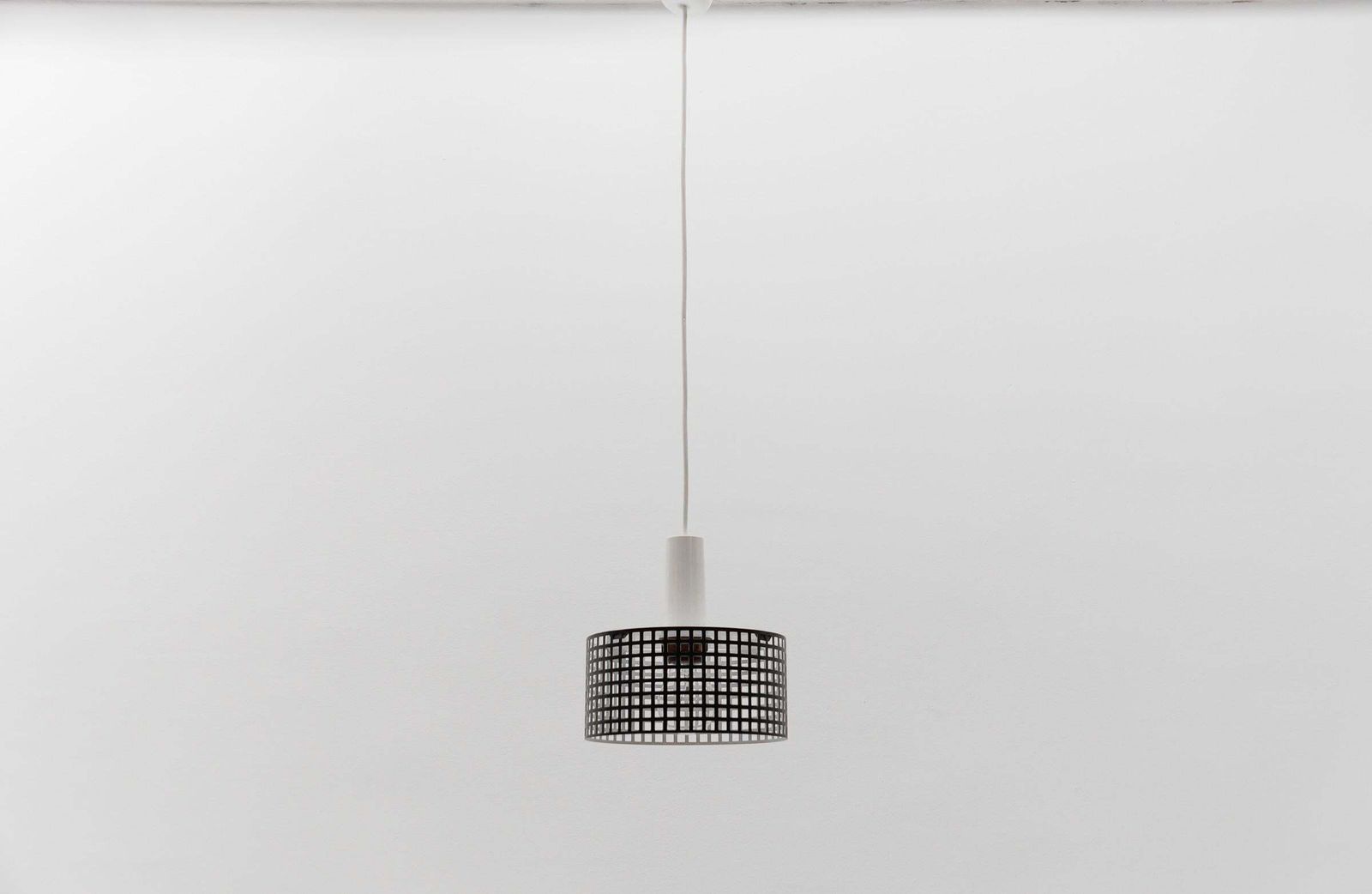 Simple & Elegant Perforated Metal Pendant Lamp In The Manner Of Mathieu Mategot photo Lighting