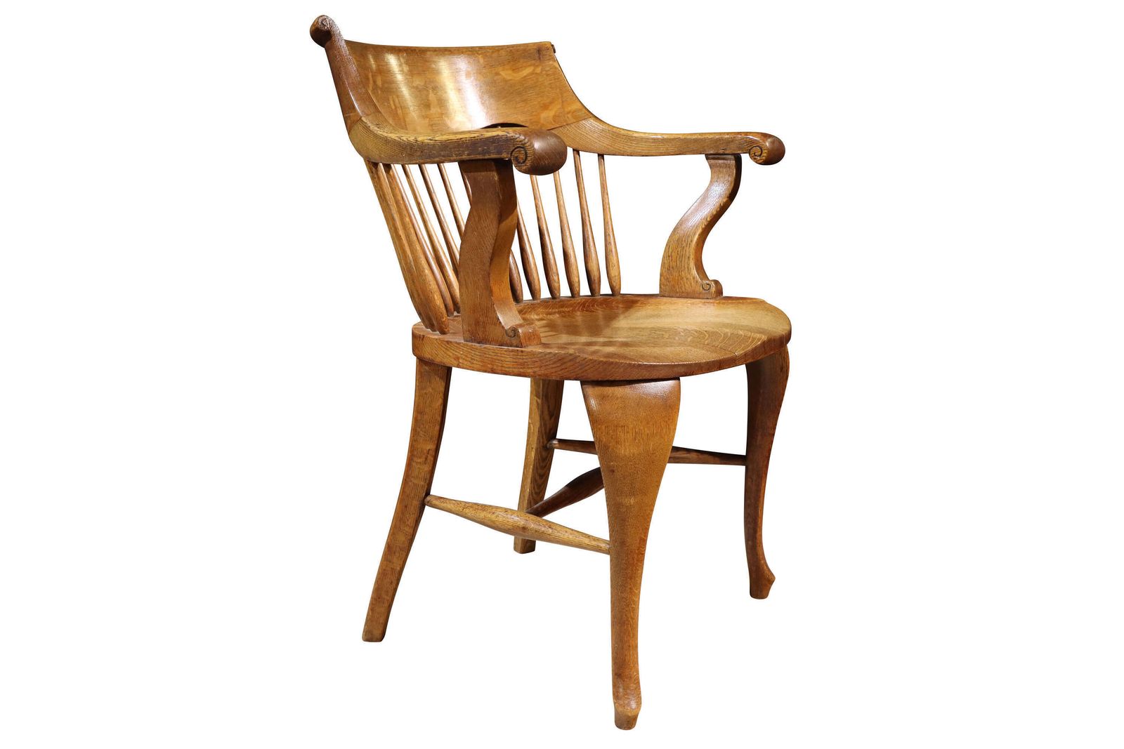 Oak Desk Chair Circa 1880, 1800s photo for sale