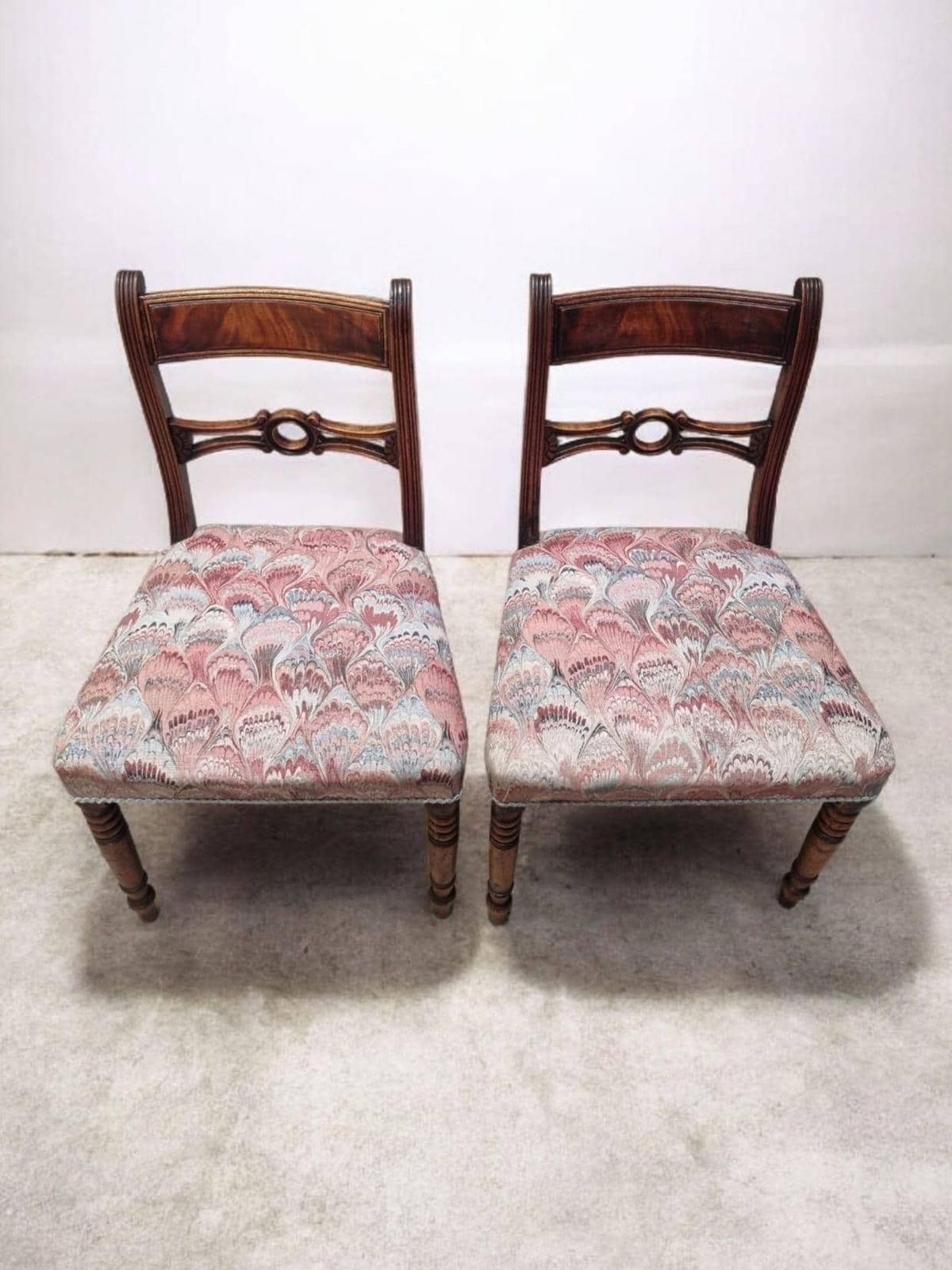 photo for sale Antique Wooden Dining Chairs / C1880 / Set Of 2
