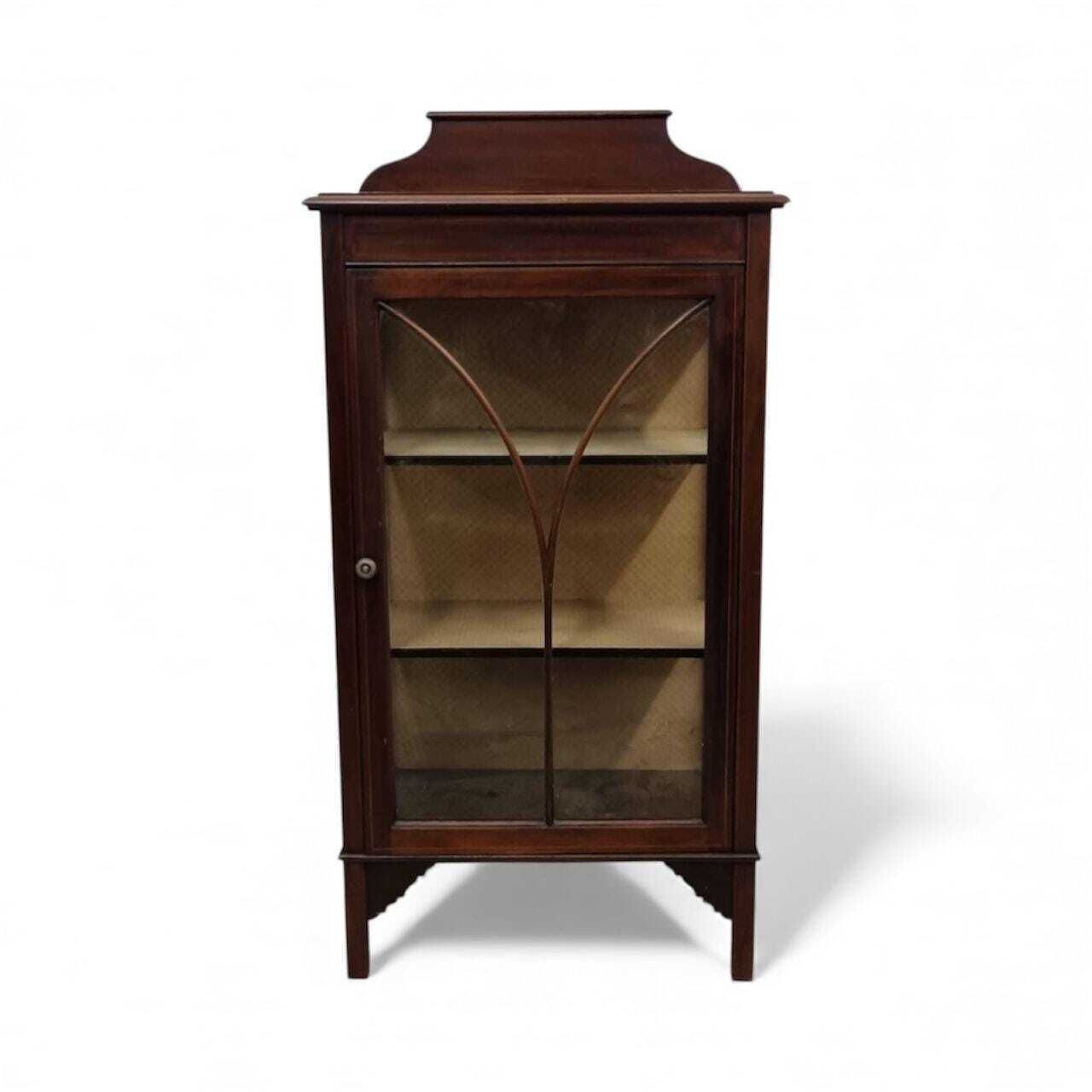 Antique Edwardian Glazed Bookcase / Small Display Cabinet / C.1910 photo furniture