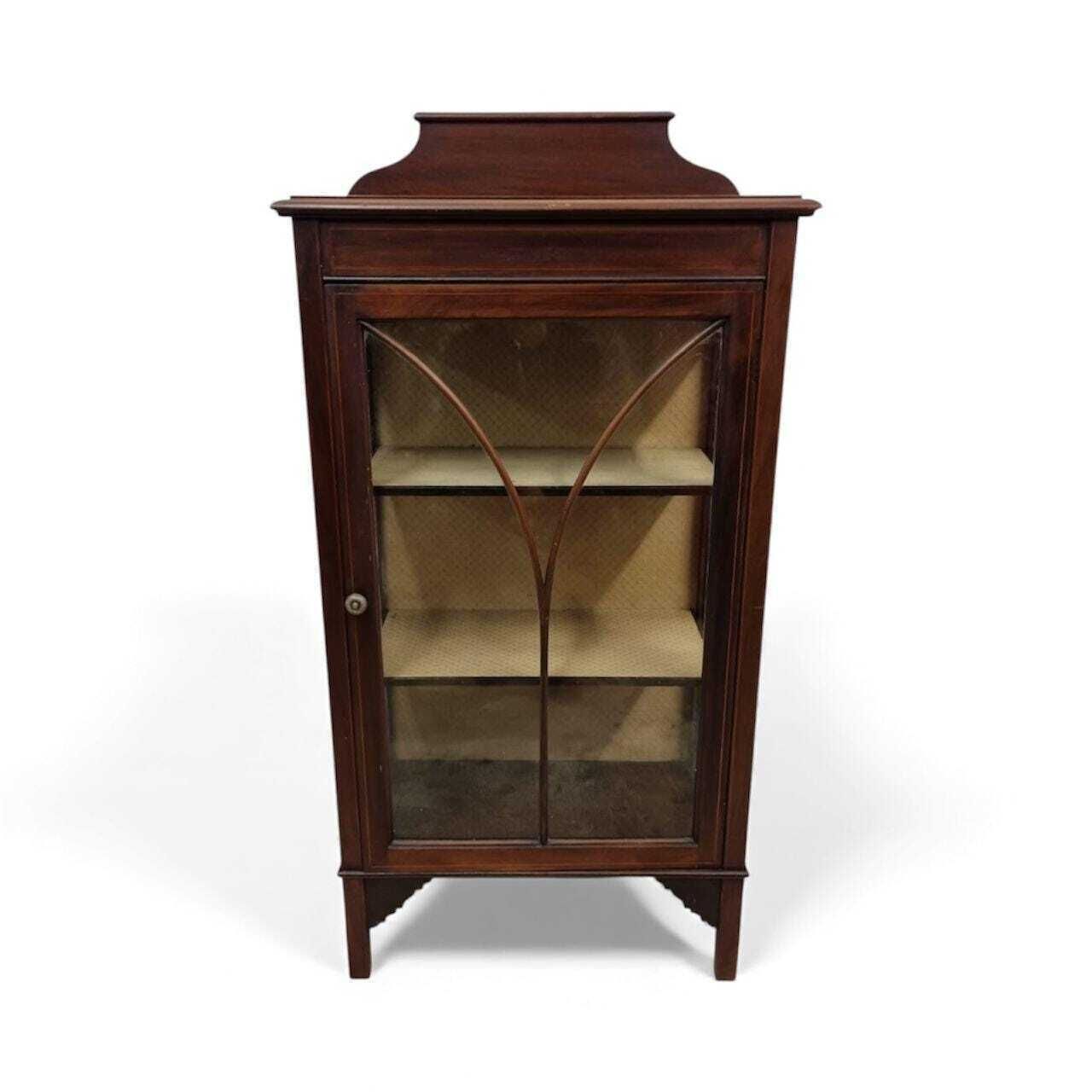 photo furniture Antique Edwardian Glazed Bookcase / Small Display Cabinet / C.1910
