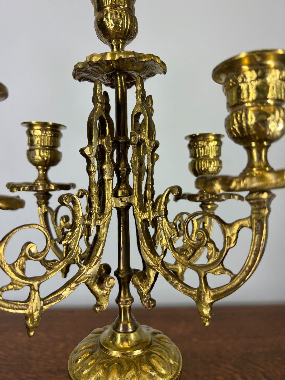 Candelabra Vintage French Style Ornate Five Arm Candle Holder Lot 4758 photo Home Decor
