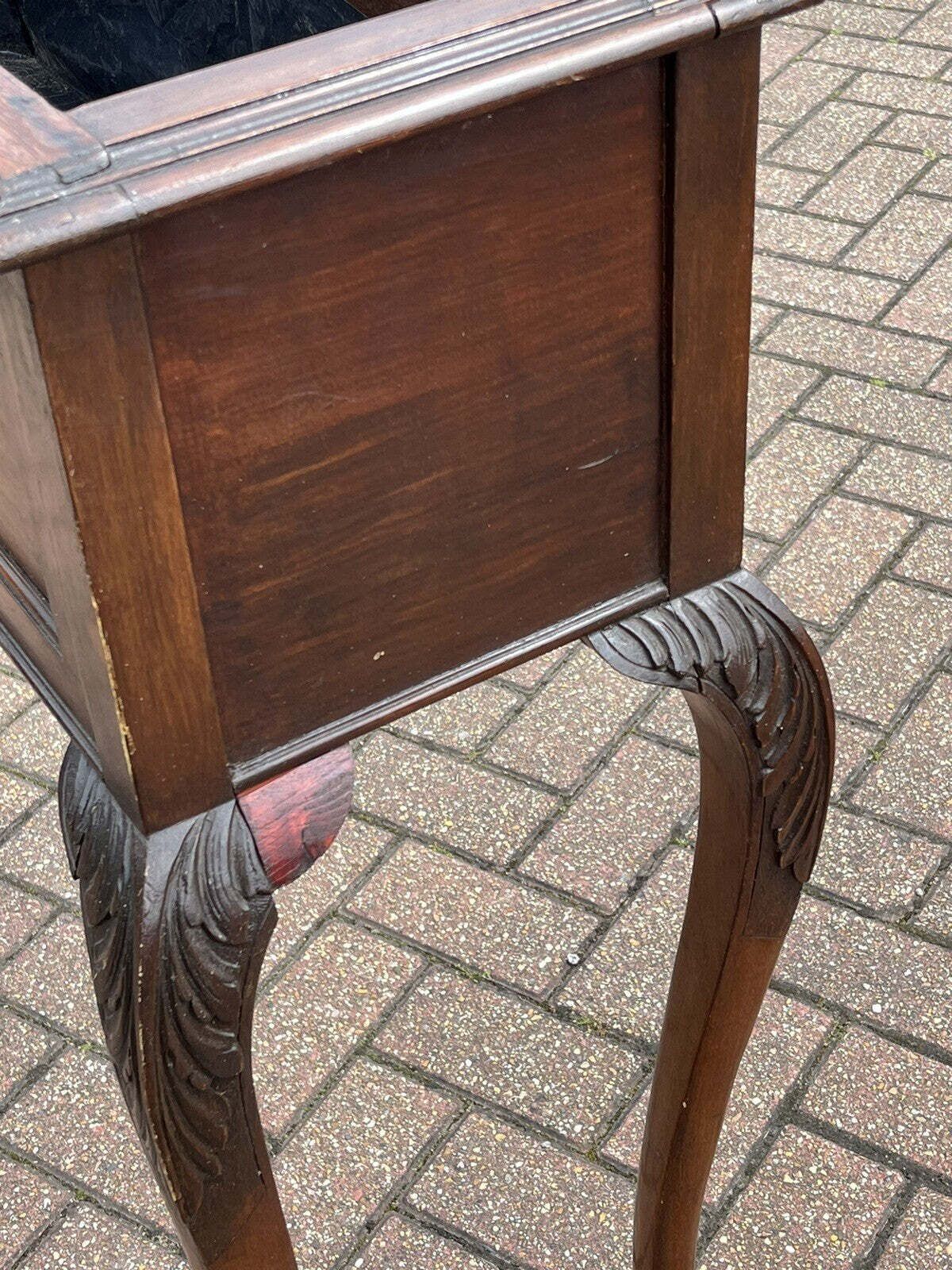 photo vinterior Edwardian Country House Mahogany Jardiniere Planter.