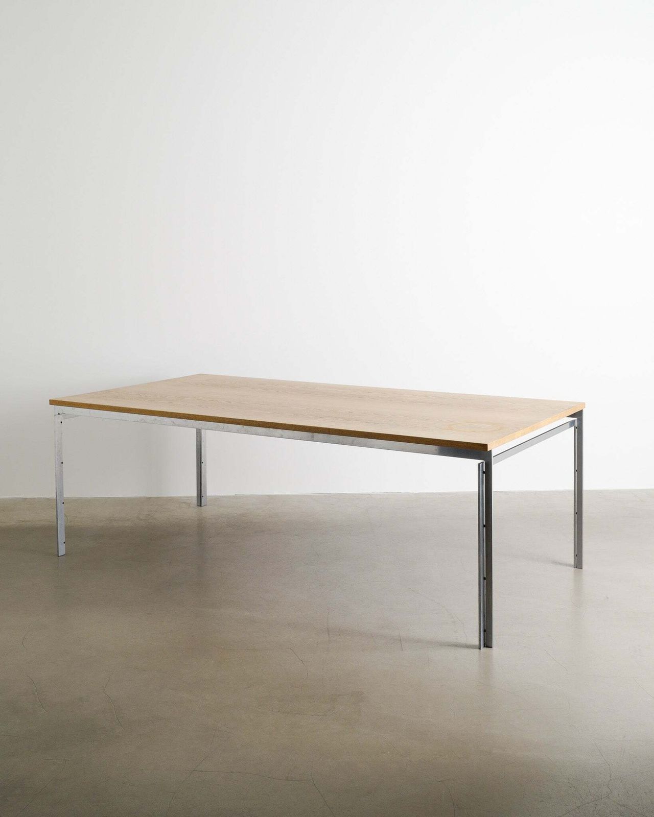 Poul Kjaerholm "Pk51" Working Desktable In Ash Wood & Steel By E. Kold, 1960s photo furniture