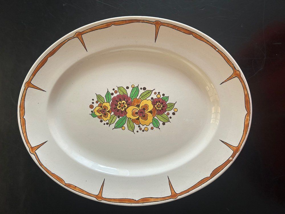 Art Deco Dishes And Plates From Boch Fréres La Louviére, 1920s, Set Of 8 photo Home Decor