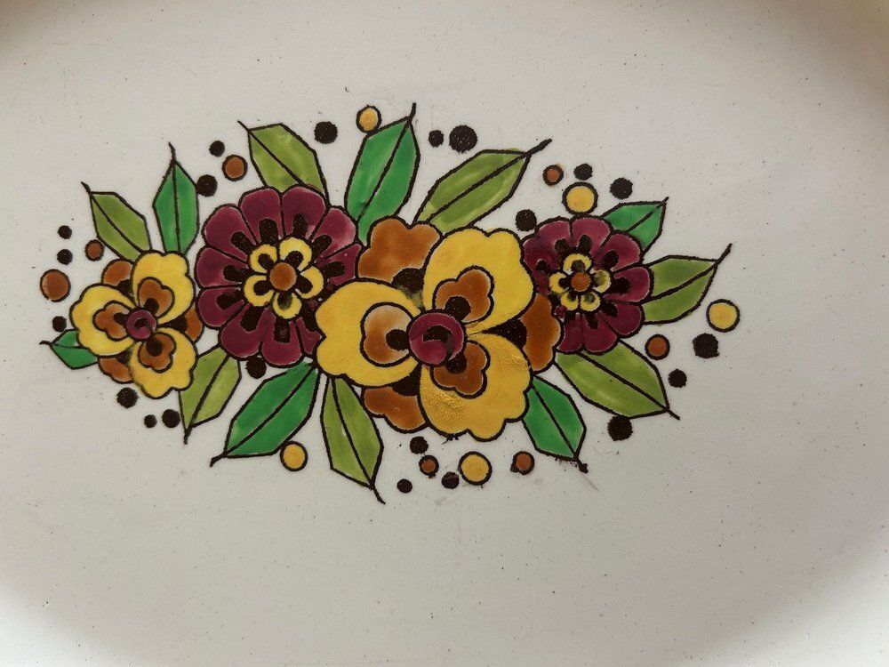 photo vinterior Art Deco Dishes And Plates From Boch Fréres La Louviére, 1920s, Set Of 8