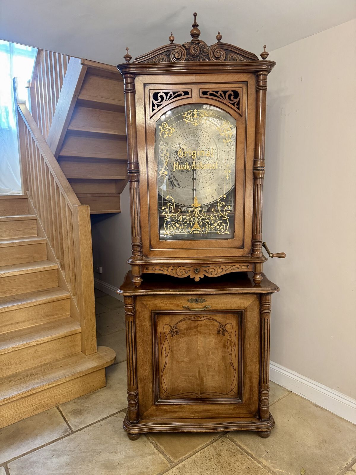 Magnificent Large Antique 19th Century Original Musik Automat Symphomian Produced By Lochmanns photo furniture