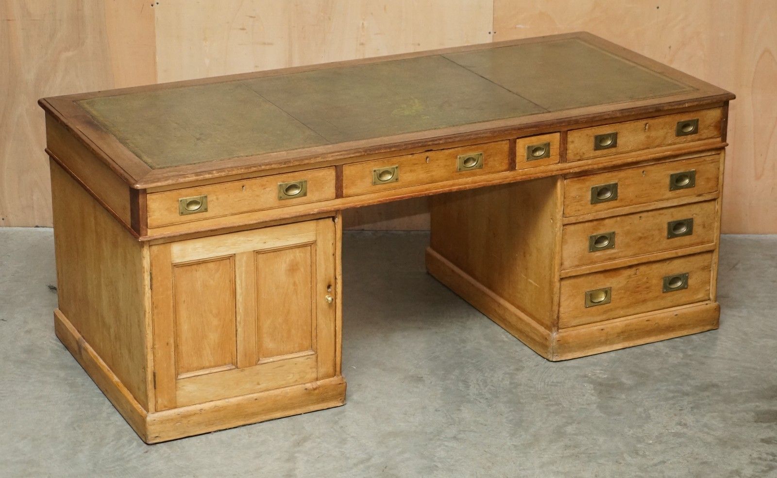 Antique 1880 London North Western Railway Stamped Station Masters Campaign Desk photo furniture