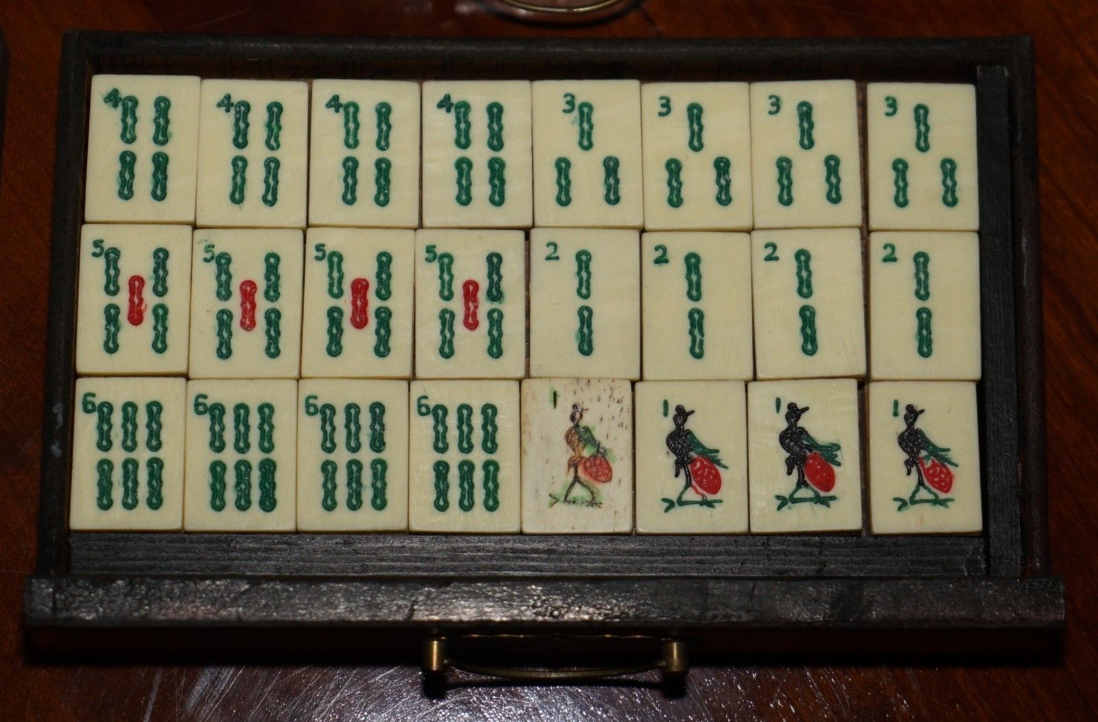 photo buy Antique Mahjong Suite Circa 1940's Chinese Chinoiserie Dragon Design Must See