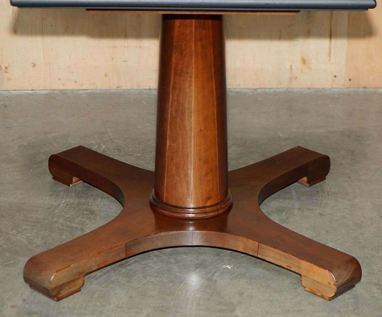 photo vinterior Antique Extra Large Pietra Dura Marble Inlaid Chessboard Table Later Cherry Base
