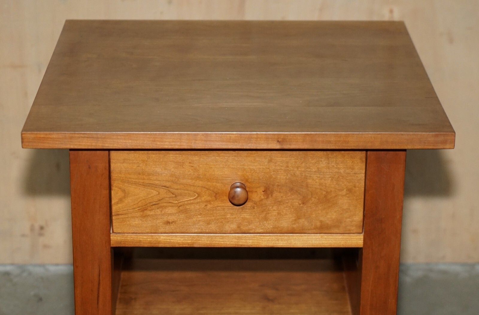 Pair Of Lovely Cherry Wood Side End Nightstand Tables Bought From Harrods London photo 750.0