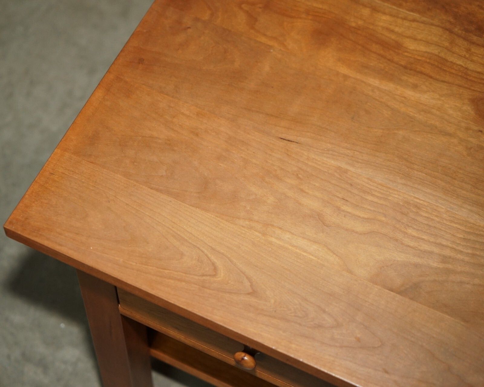 Pair Of Lovely Cherry Wood Side End Nightstand Tables Bought From Harrods London photo vintage