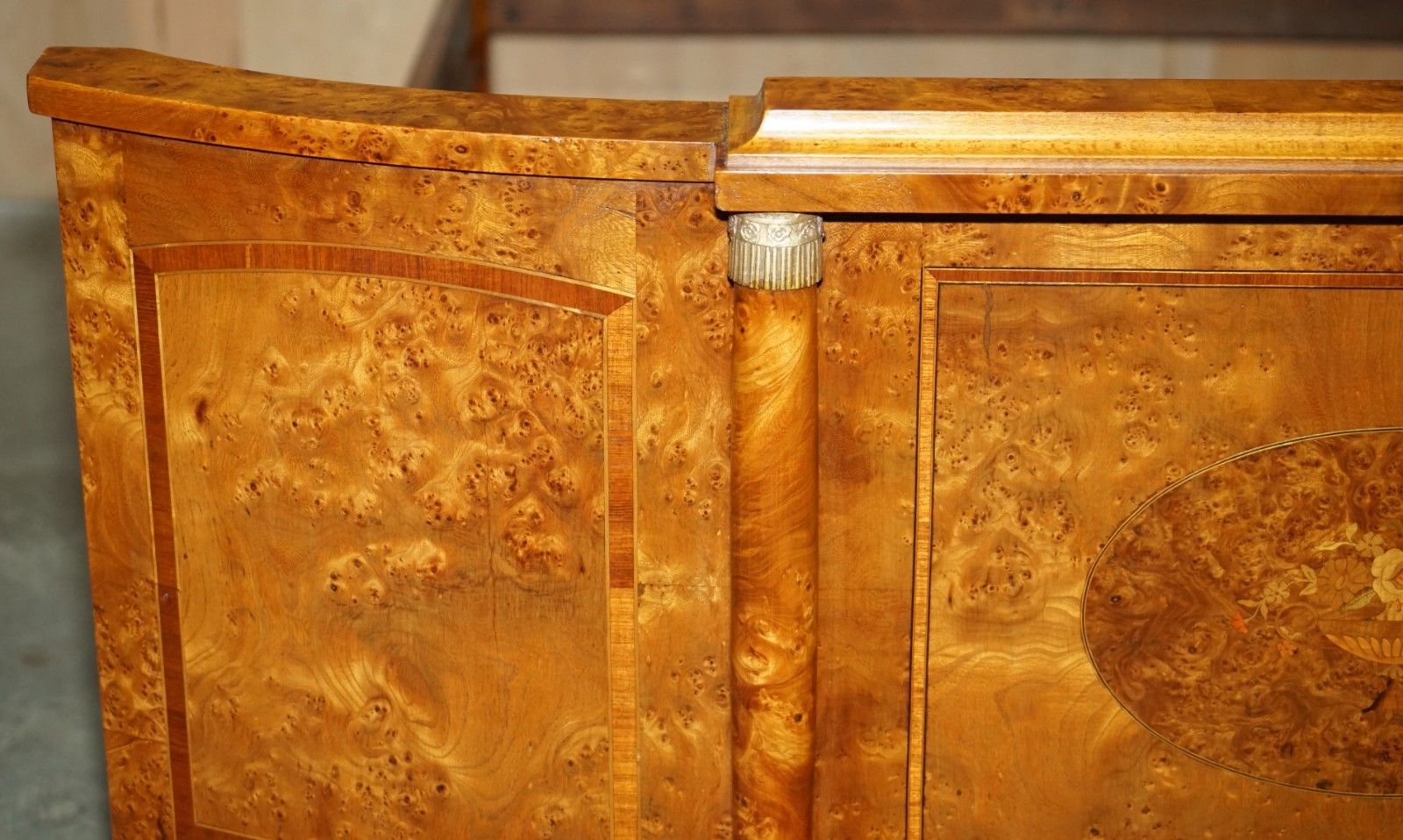 Antique Fully Restored Circa 1880 French Empire Burr Walnut Estate Bed Frame photo 5950.0