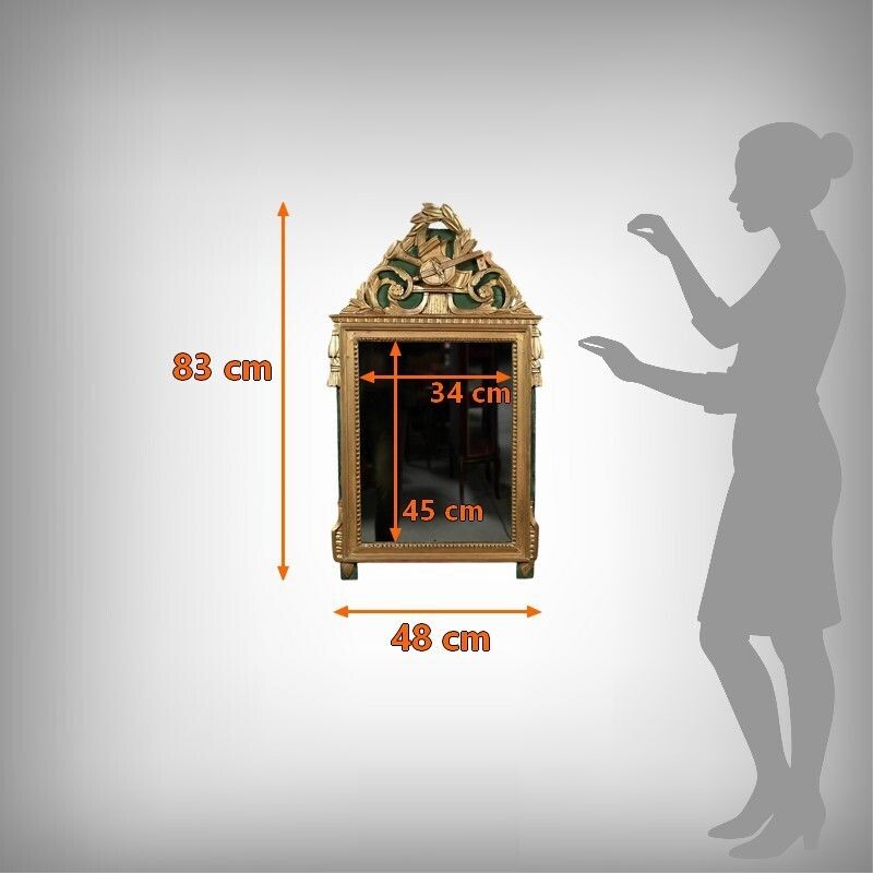 1210.0 Giltwood Mirror, Louis XVI Style – Early 20th Century photo