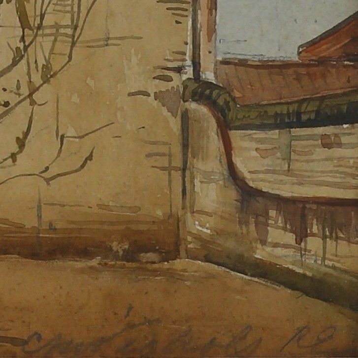 Watercolour By Catherine Maude Nichols. Subject Is Alpington Hall East Wing. photo for sale