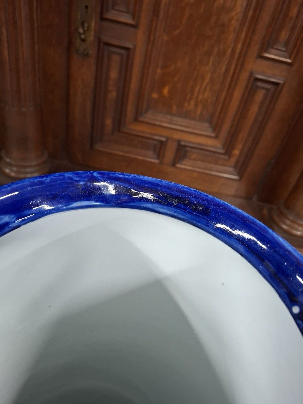 Large Blue And White Porcelain Stick Stand Vase photo 90.0