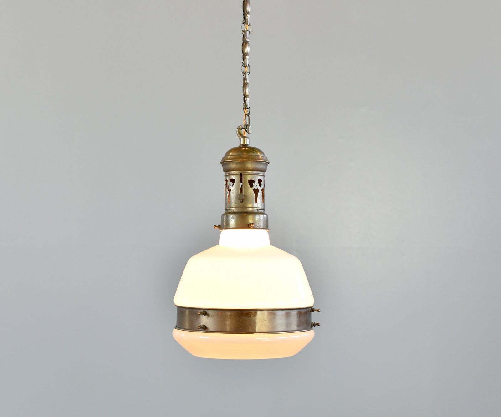 photo for sale German Opaline Pendant Light Circa 1910