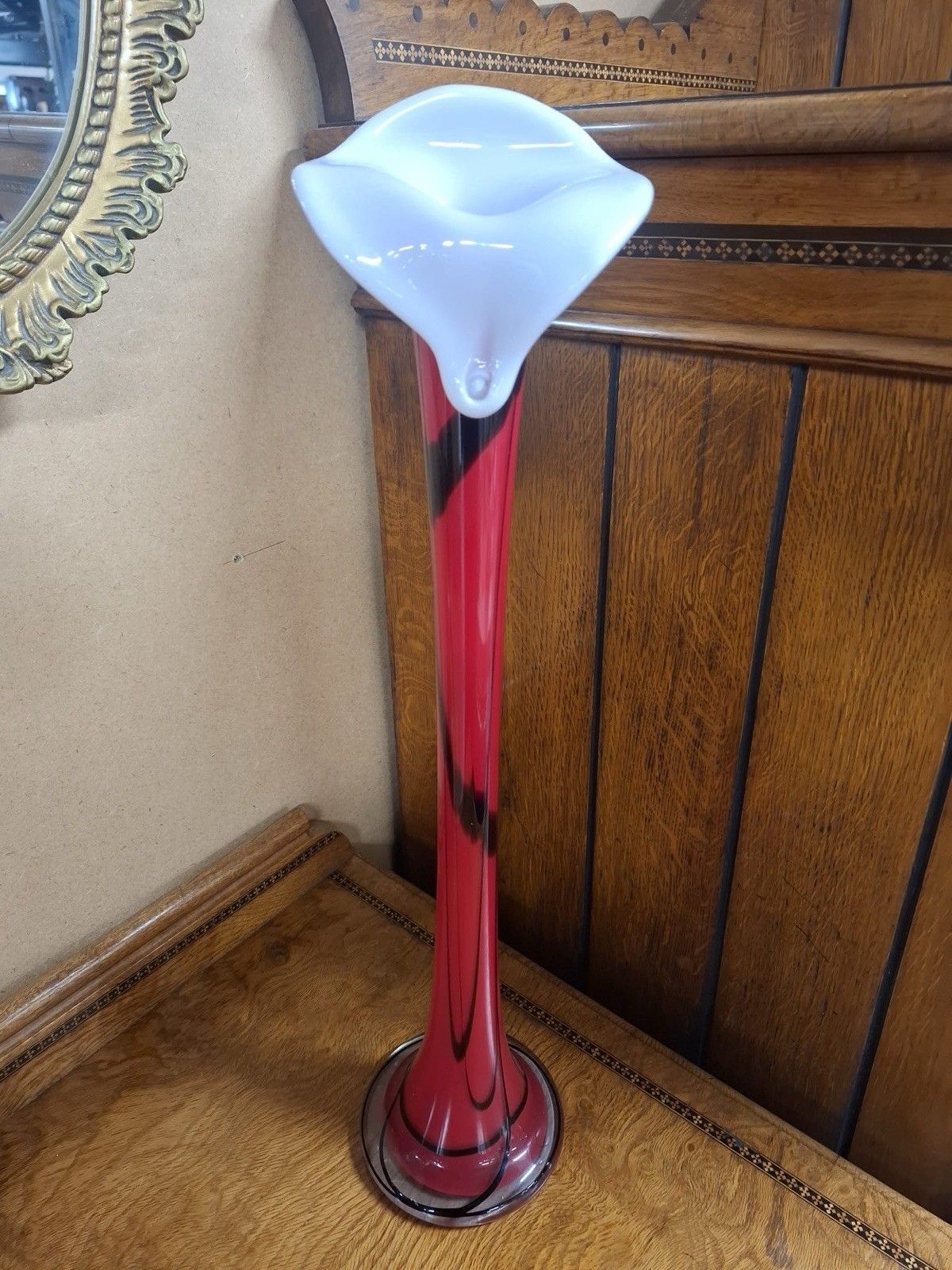 Vintage Murano Art Glass Calla Lily Vase