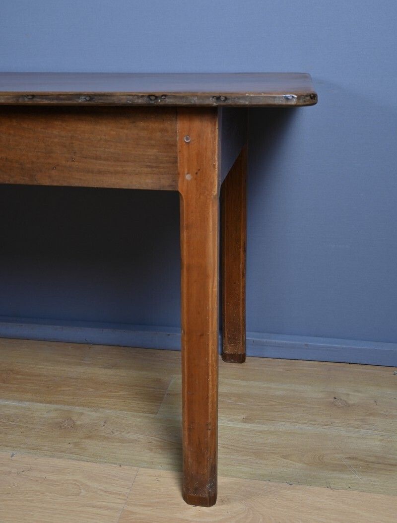 Chestnut Farmhouse Table, Seats 8 To 10 – Late 19th Century photo vintage