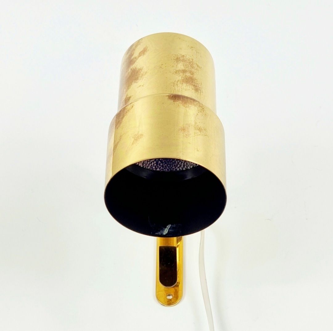 Pair Of Mid Century Scandinavian Brass Wall Lights By Hans Agne Jakobsson, Sweden, 1960s photo vintage