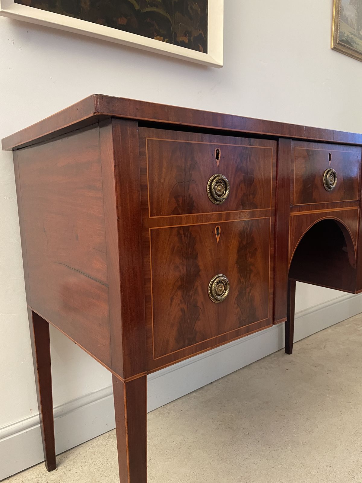 A 19th Century Mahogany And Satinwood Inlaid Sideboard photo for sale