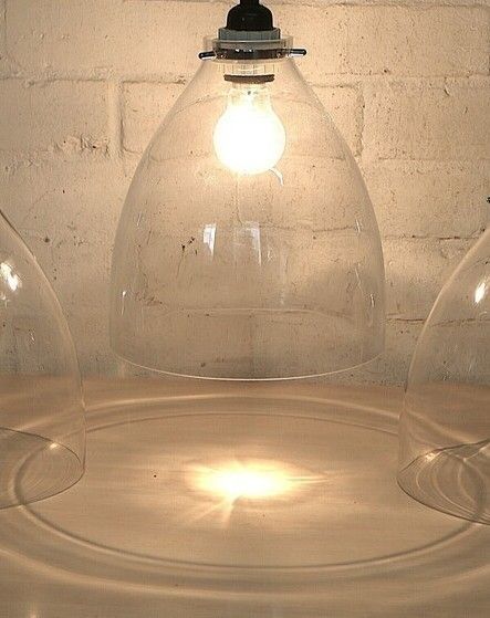 Ceiling Light Vintage Habitat Clear Glass Pendant Lampshade Bright Clear Glass photo Lighting