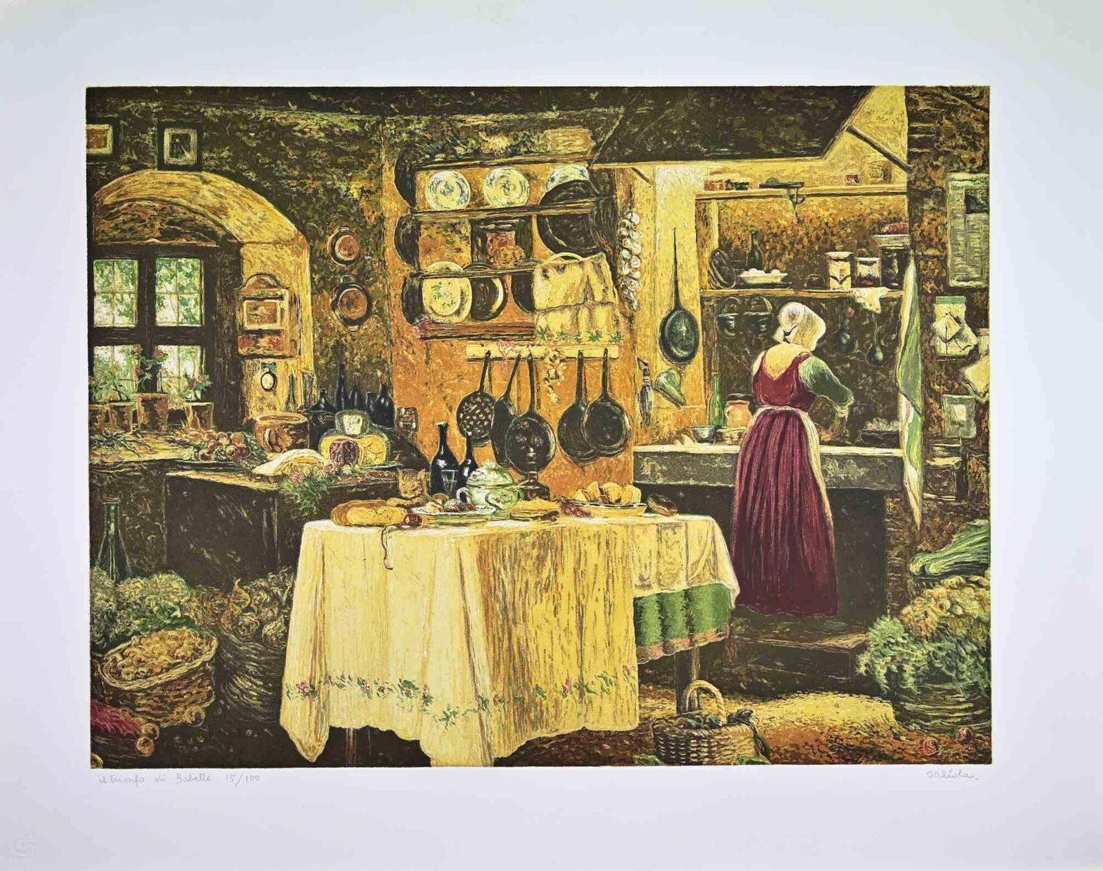 Antonio Saliola The Triumph Of Babette   Lithograph By Antonio Saliola   1990s 1990s