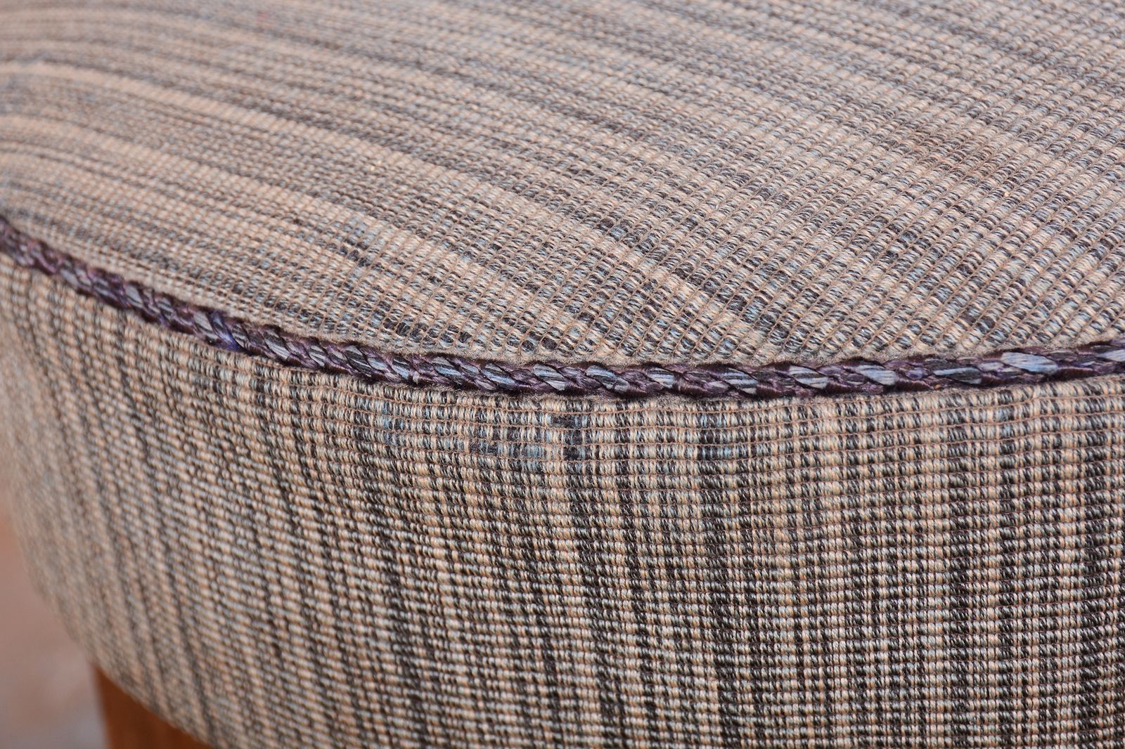 Restored Art Deco Stool, Walnut, Revived Polish, Reupholstered, Czech, 1920s photo Furniture