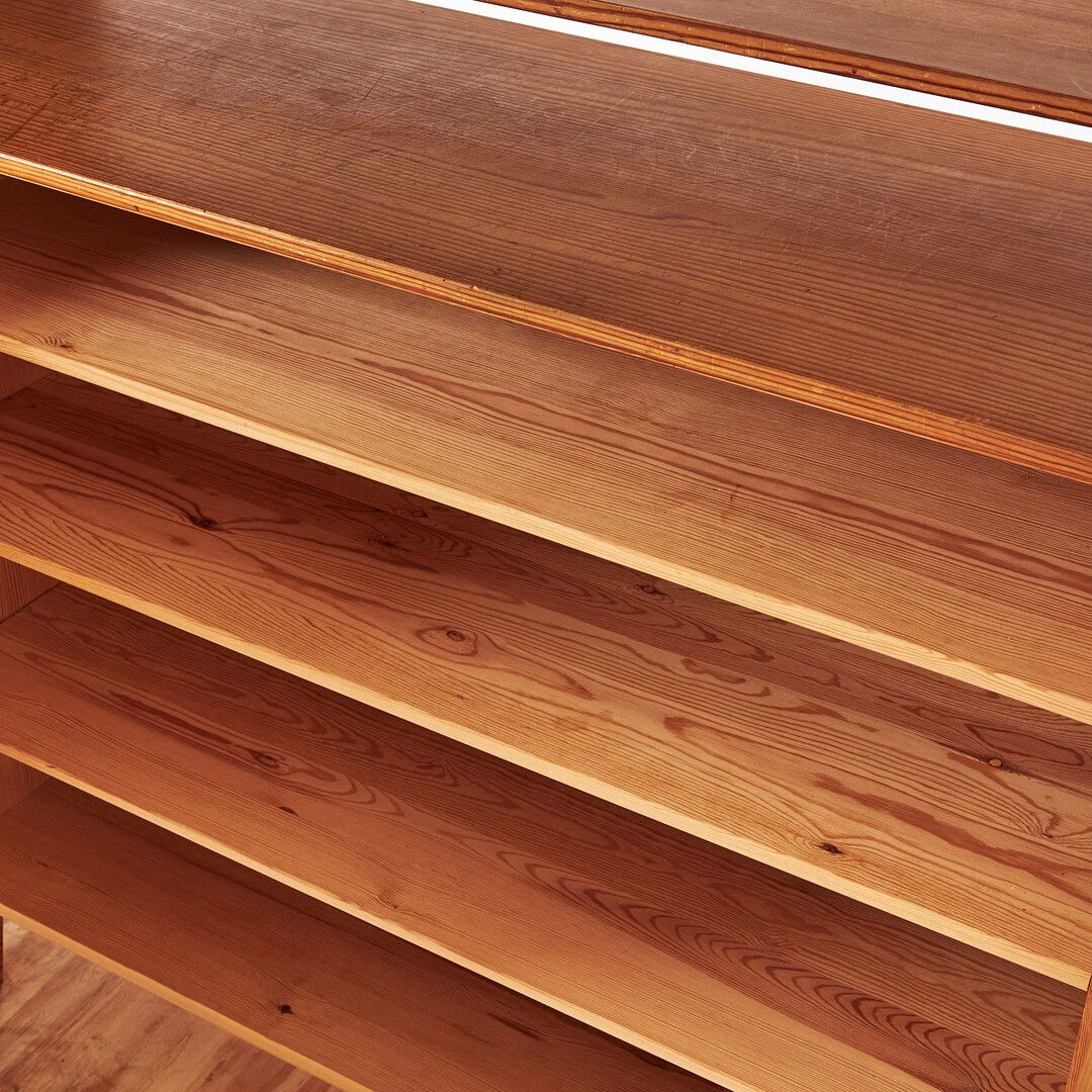 Carl Malmsten Mid Century Pine Bookcases With Cabinets, Pair, Sweden, 20th Century photo 1695.0