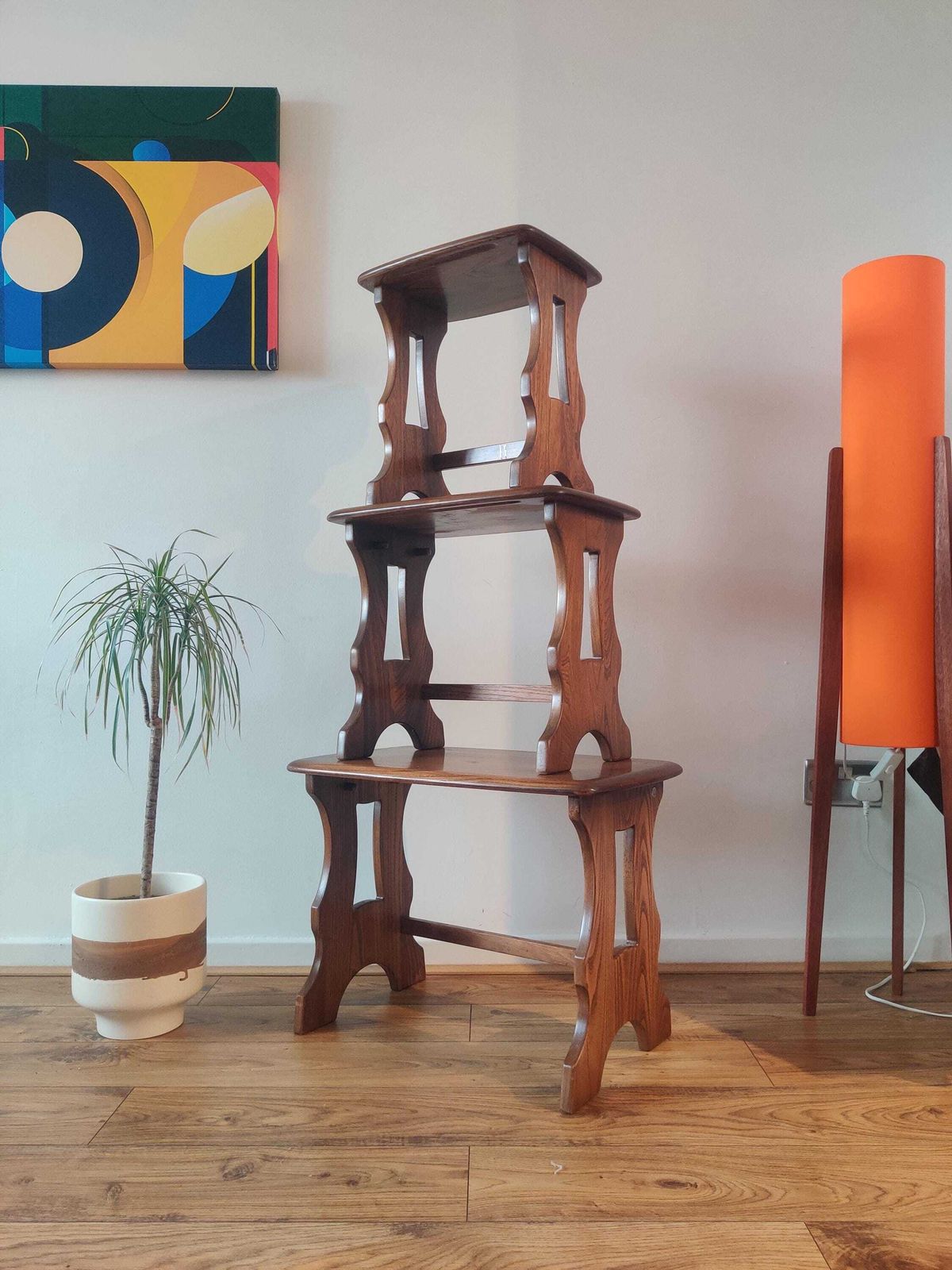 Vintage Ercol Chantry Nest 498 Golden Dawn, Excellent Condition Mid Century Modern. photo furniture