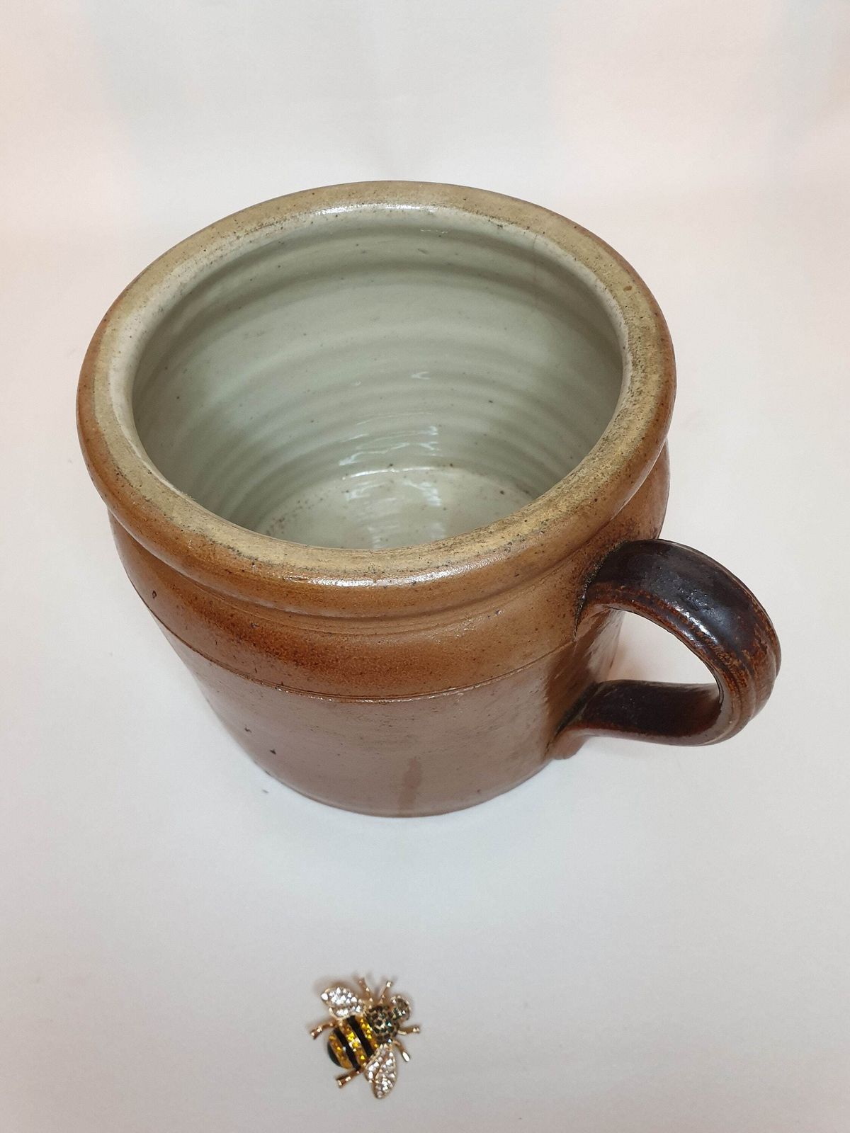 Franse stoneware kruik, rustieke boerenkeukendecoratie, confit pot
