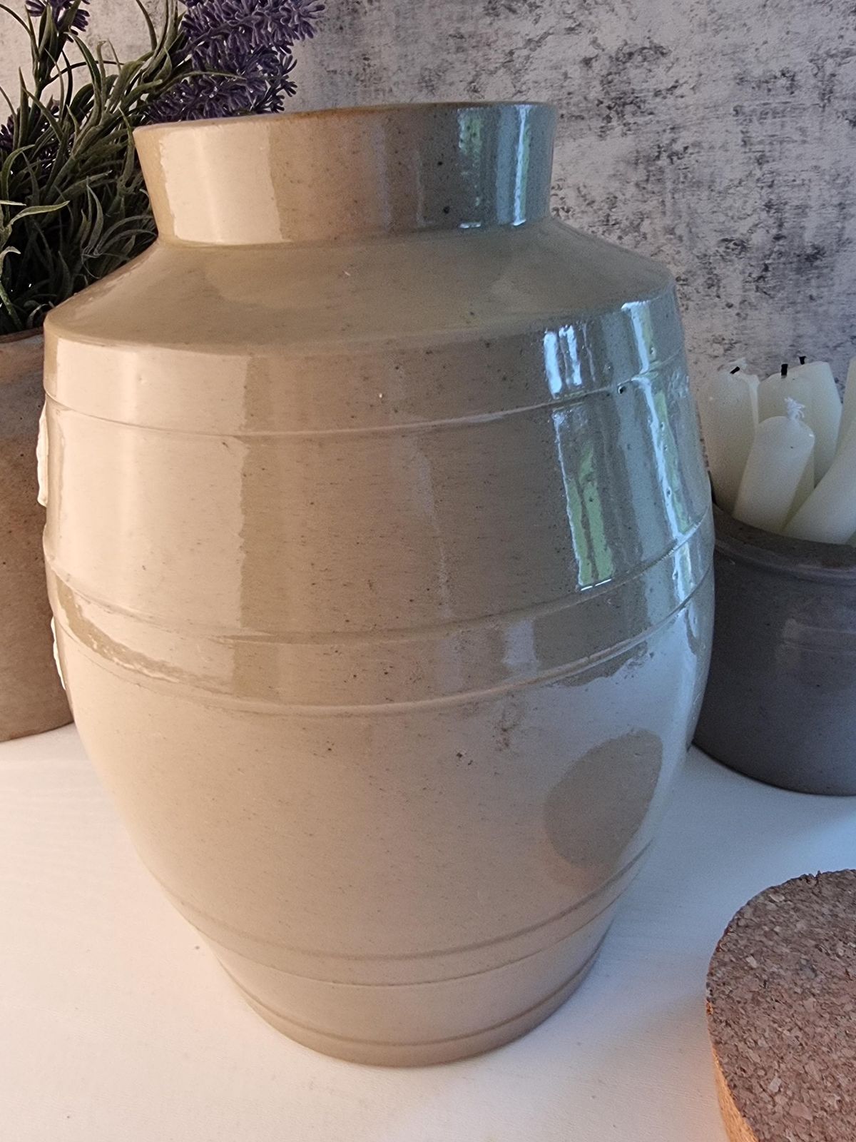 Antique French Stoneware Vinegar Pot – Parisian Coat Of Arms Dispensing Jug photo buy